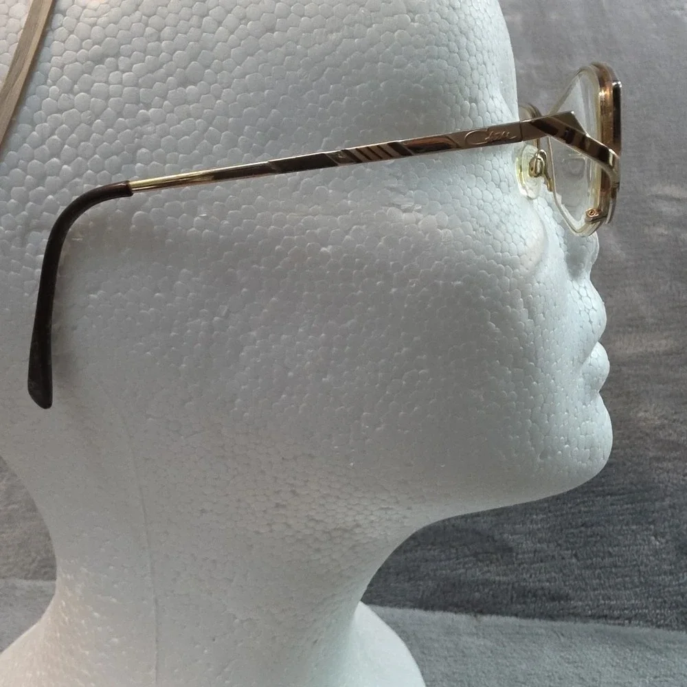 Cazal Mod.456 Col.341 Eyeglasses Gold Black Full Rim Frames 53-15-135‎ Women's
